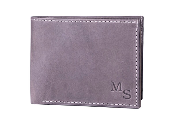 Světle šedá peněženka Maine - penezenka predni strana seda