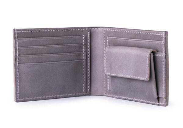 Světle šedá peněženka Maine - svetle seda penezenka vnitrek