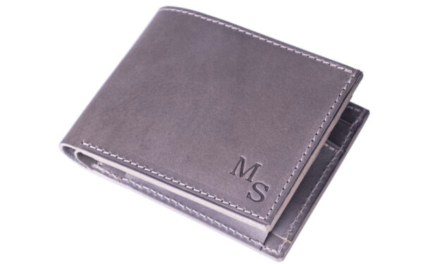 ručně vyrobená šedá peněženka