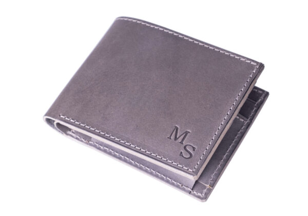 ručně vyrobená šedá peněženka
